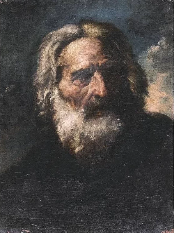 Testa di uomo barbuto